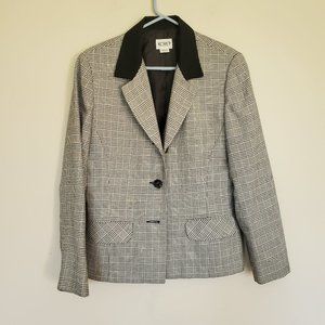 Vintage Koret black & gray plaid blazer 10